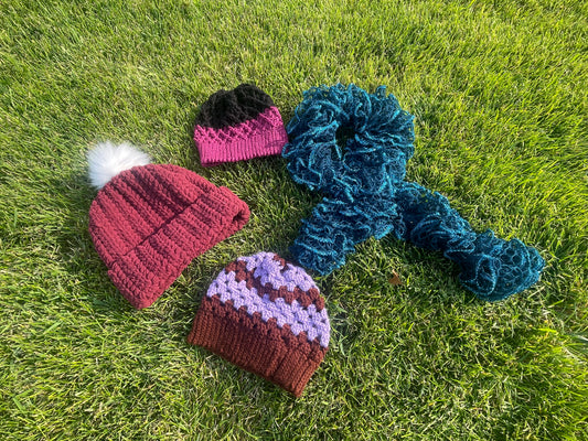 🧶 Custom Crochet Hats & Scarves – Handmade Just for You 💕